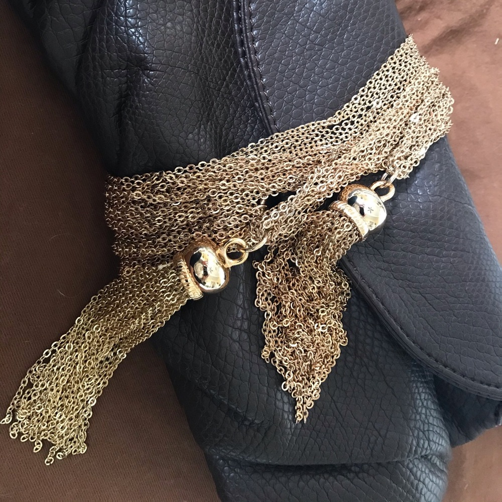 deuce Lux faux leather clutch